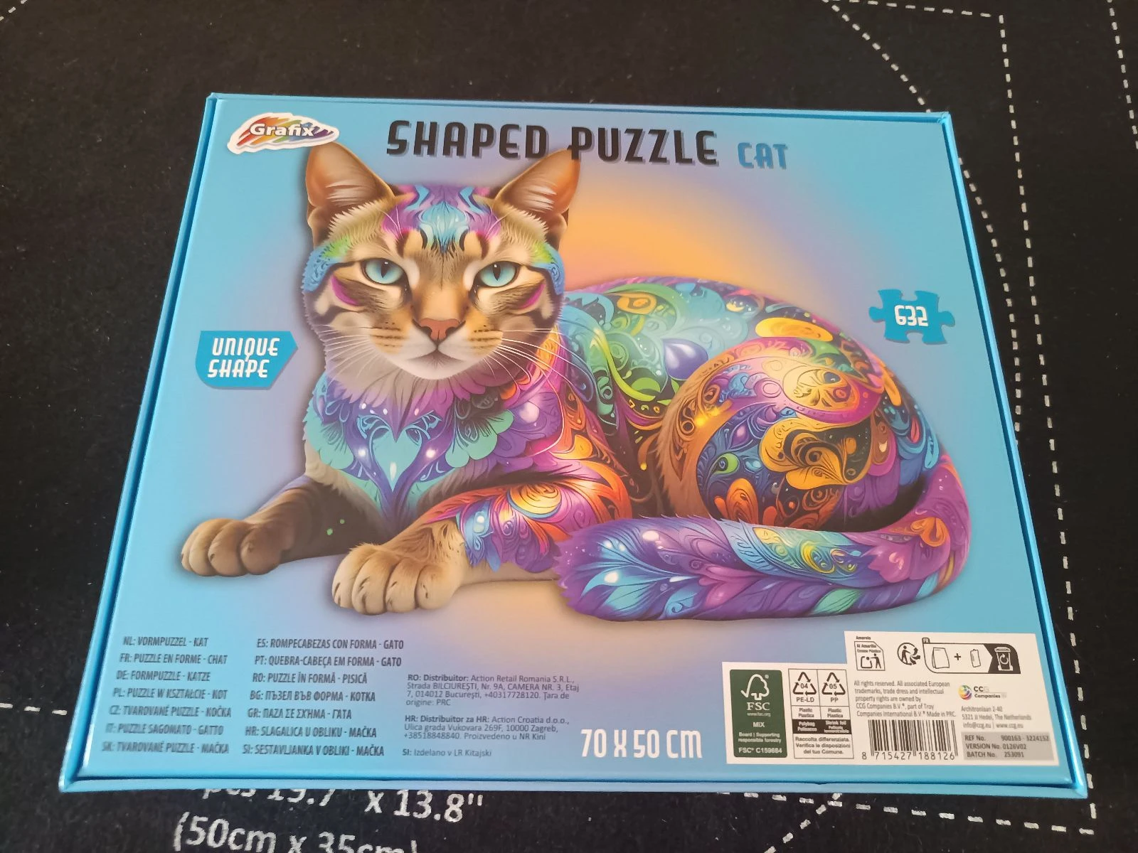 Puzzle GRAFIX 632 pièces - chat multicolore  – photo 5